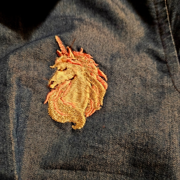 NWOT | Girls Unicorn Denim & Tulle Dress | 6X | Back to School 🎒 - Picture 6 of 10